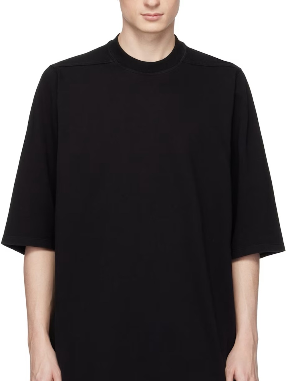 Rick Owens Black Oversized Short-Sleeve Crewneck Tee